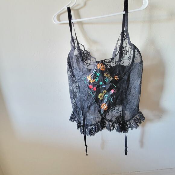 Lace Panel Plus Size Bustier Sz 42, 44 - Picture 4 of 14